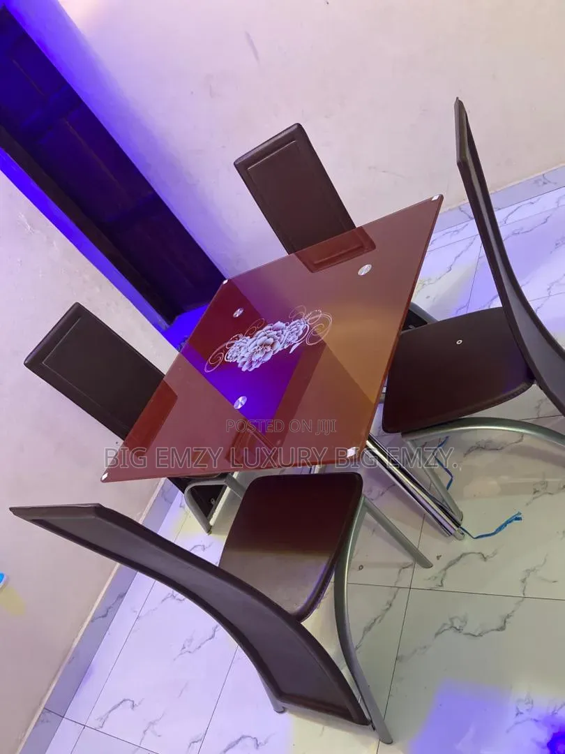 4 Seater Glass Top Dining Set