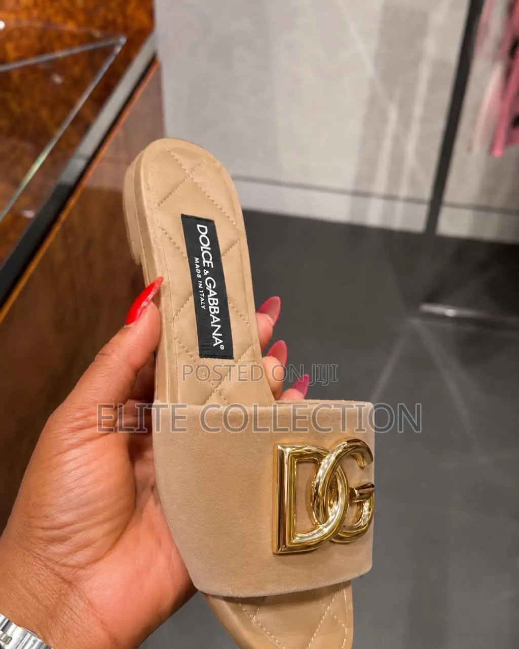 Luxe D G Slippers Yellow, Wine Red, Nude Size Range: 37-38-39-40-41-42