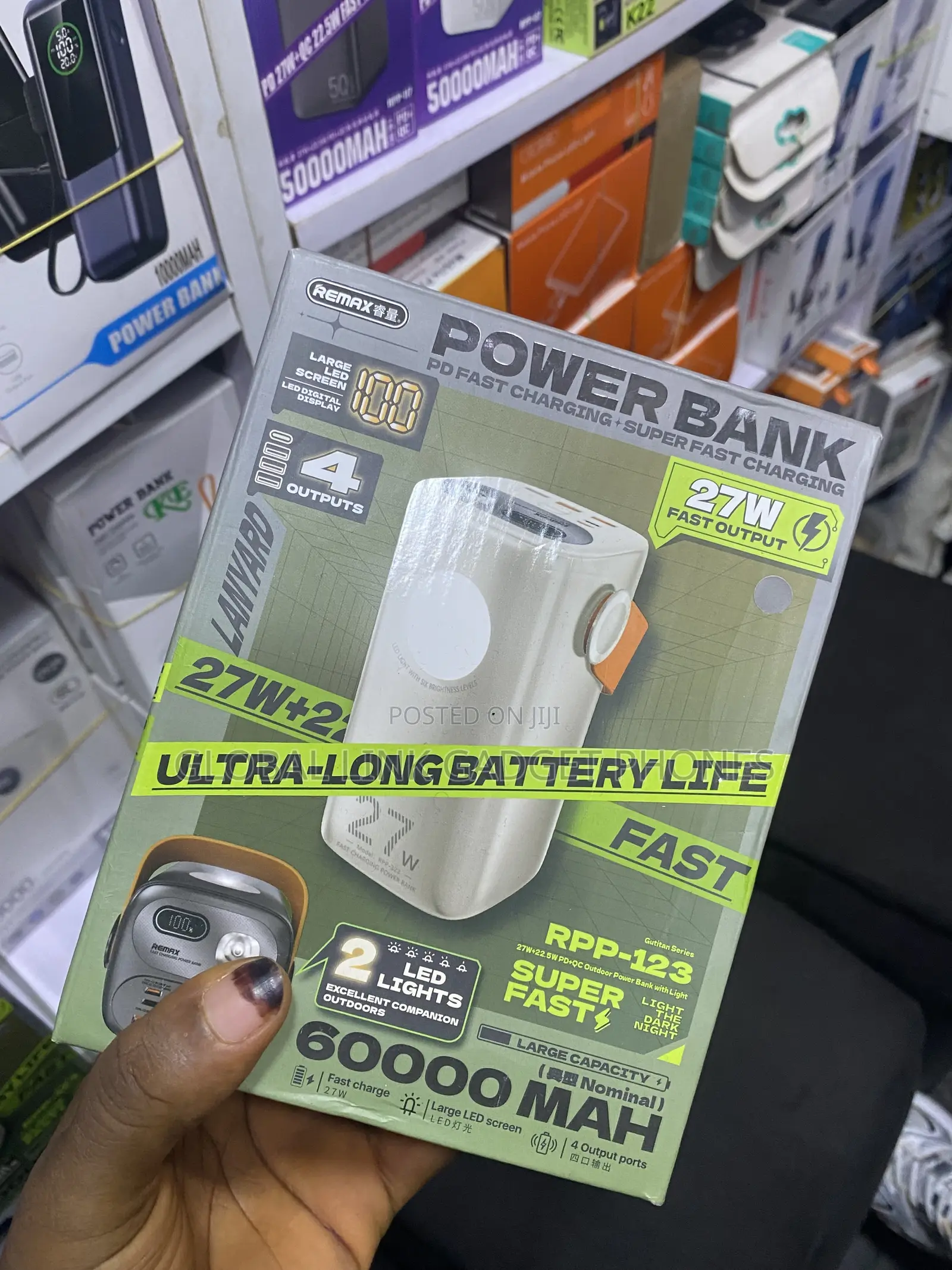 Remax Super Fast Charging Powerbank White - RPP 123 - 60000mah