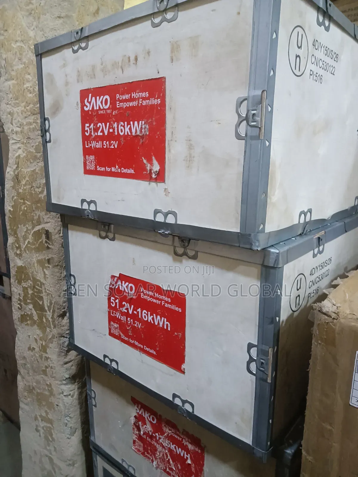 16,Kwh Sako Solar Lithium Battery 51.2v