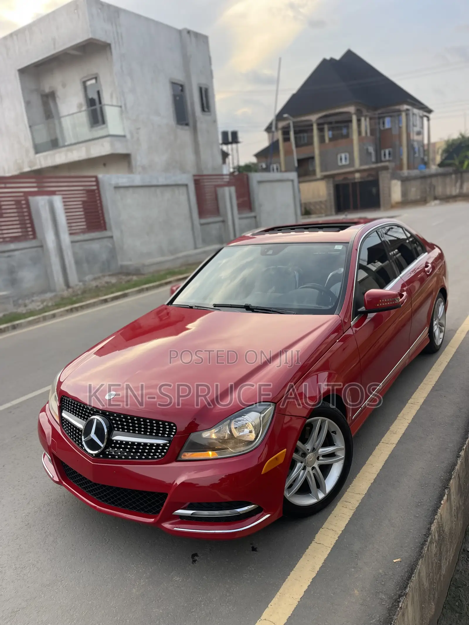 Mercedes-Benz C300 Sport 4Matic Sedan AWD (3.5L 6cyl 7A) 2014 Red