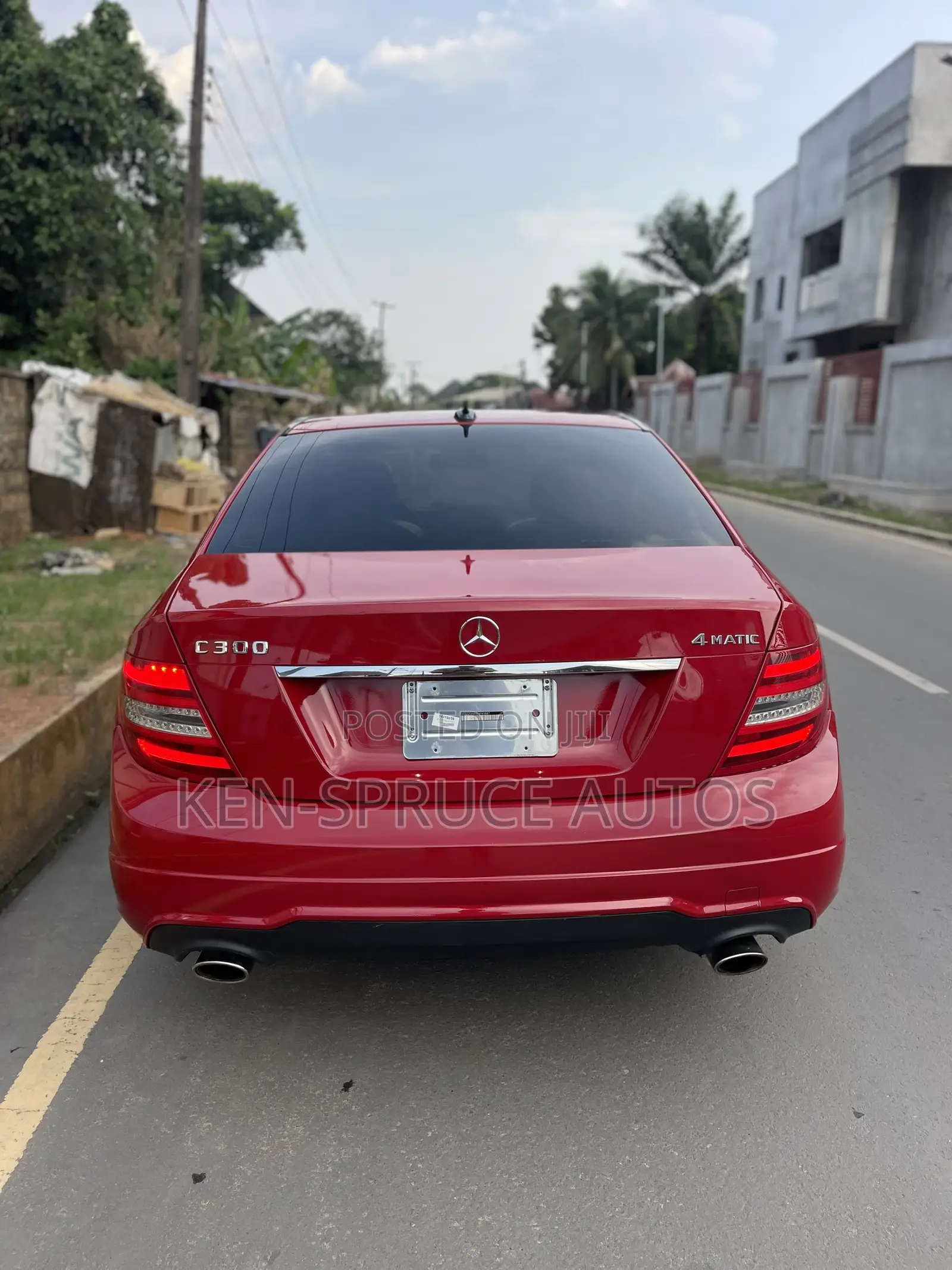 Mercedes-Benz C300 Sport 4Matic Sedan AWD (3.5L 6cyl 7A) 2014 Red