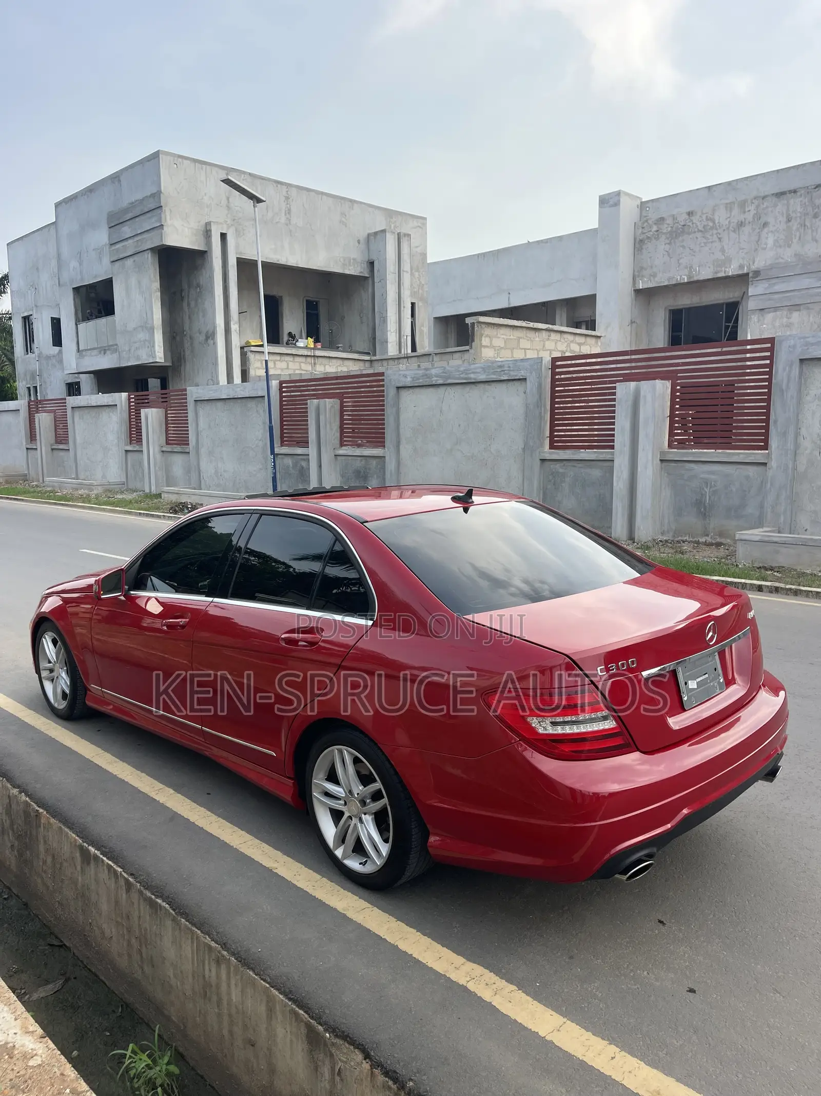 Mercedes-Benz C300 Sport 4Matic Sedan AWD (3.5L 6cyl 7A) 2014 Red