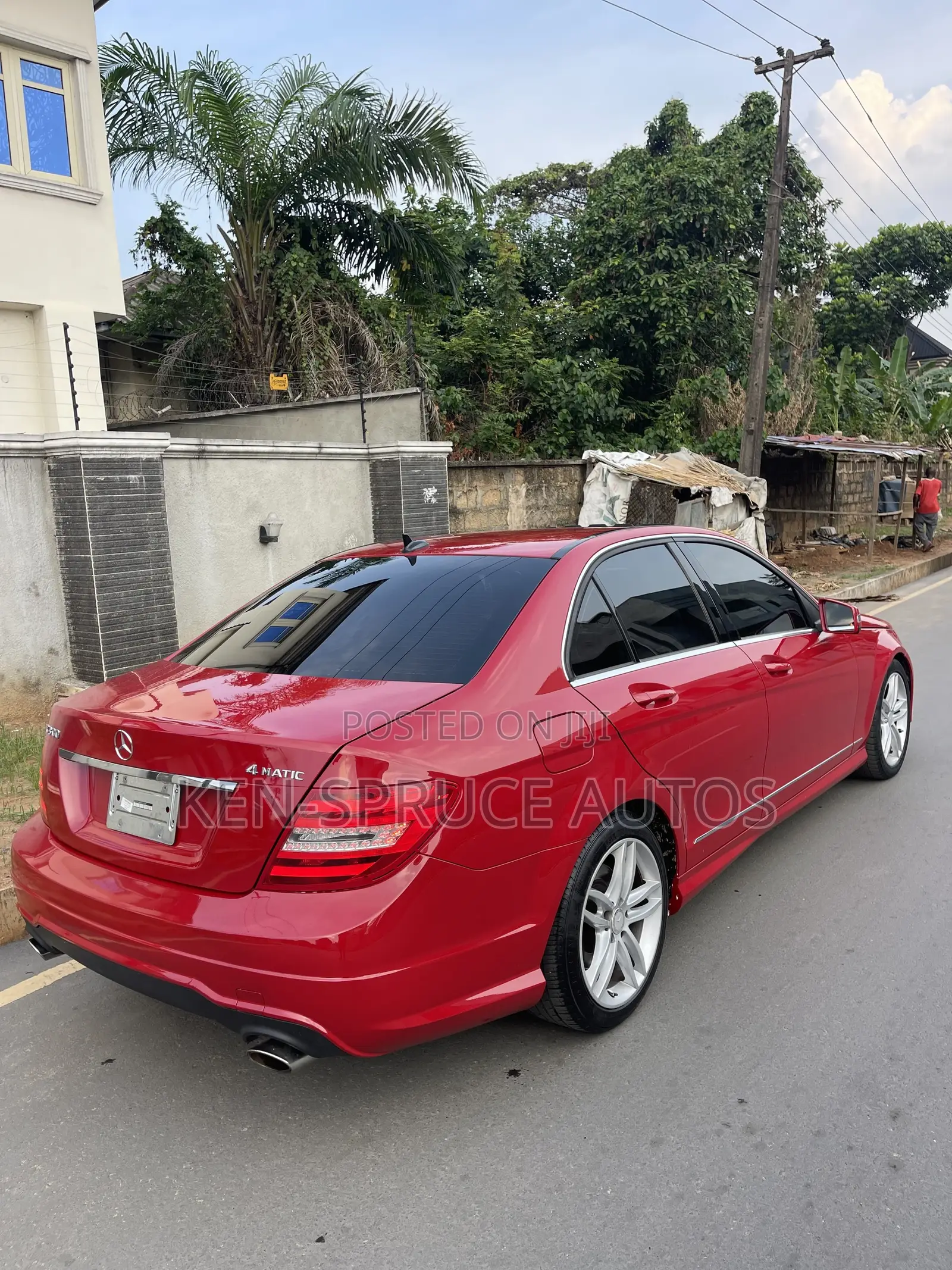 Mercedes-Benz C300 Sport 4Matic Sedan AWD (3.5L 6cyl 7A) 2014 Red