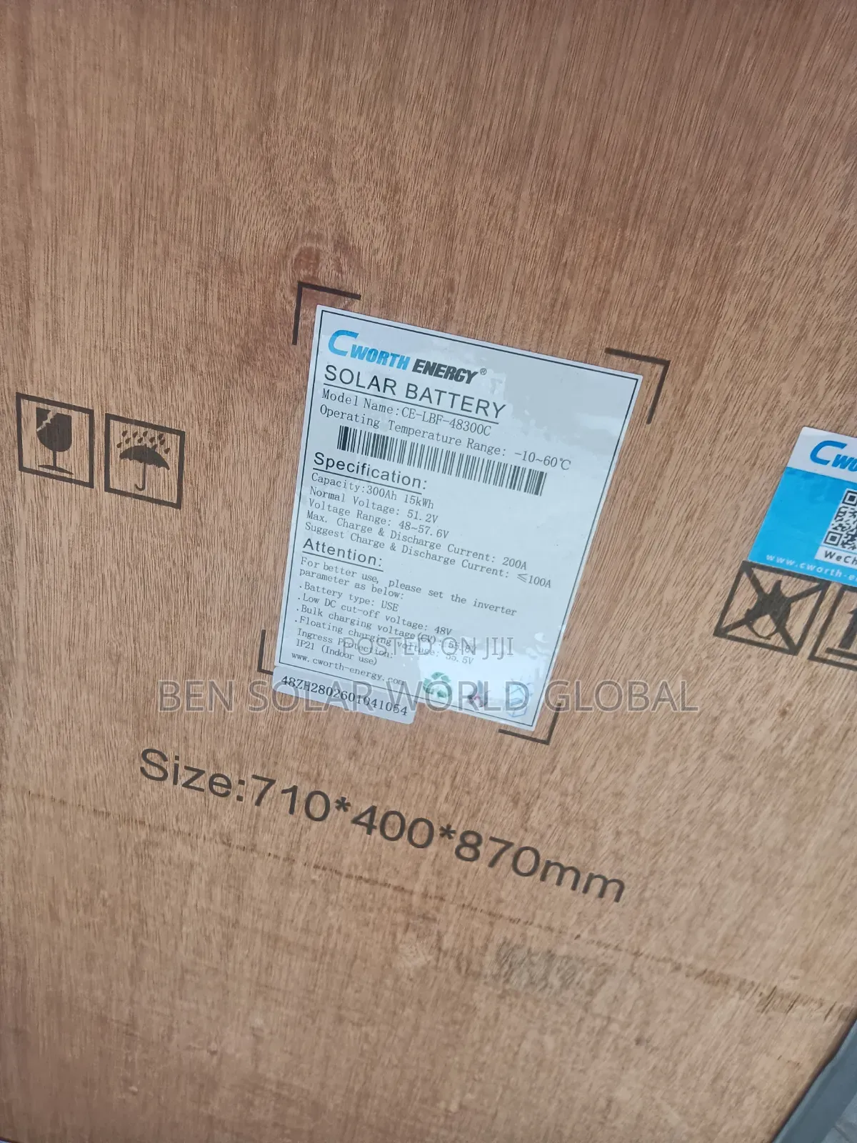15wh C Worth Solar Lithium Battery 51.2v