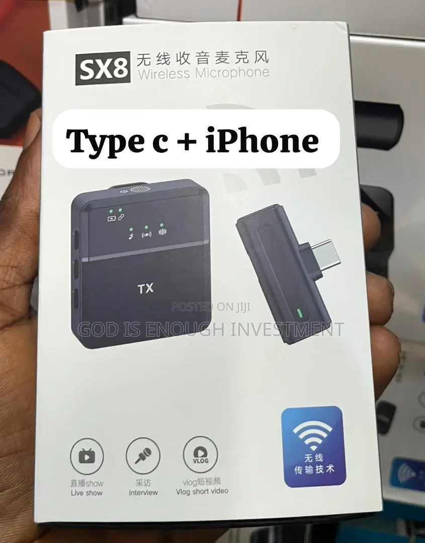Sx8 Content Wireless Microphone With Noise Cancellation(iPhone,Type C)