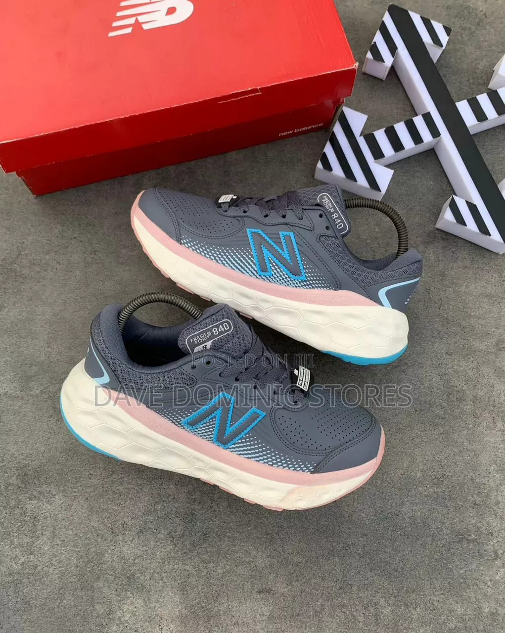 840 Grey Pink Sneakers