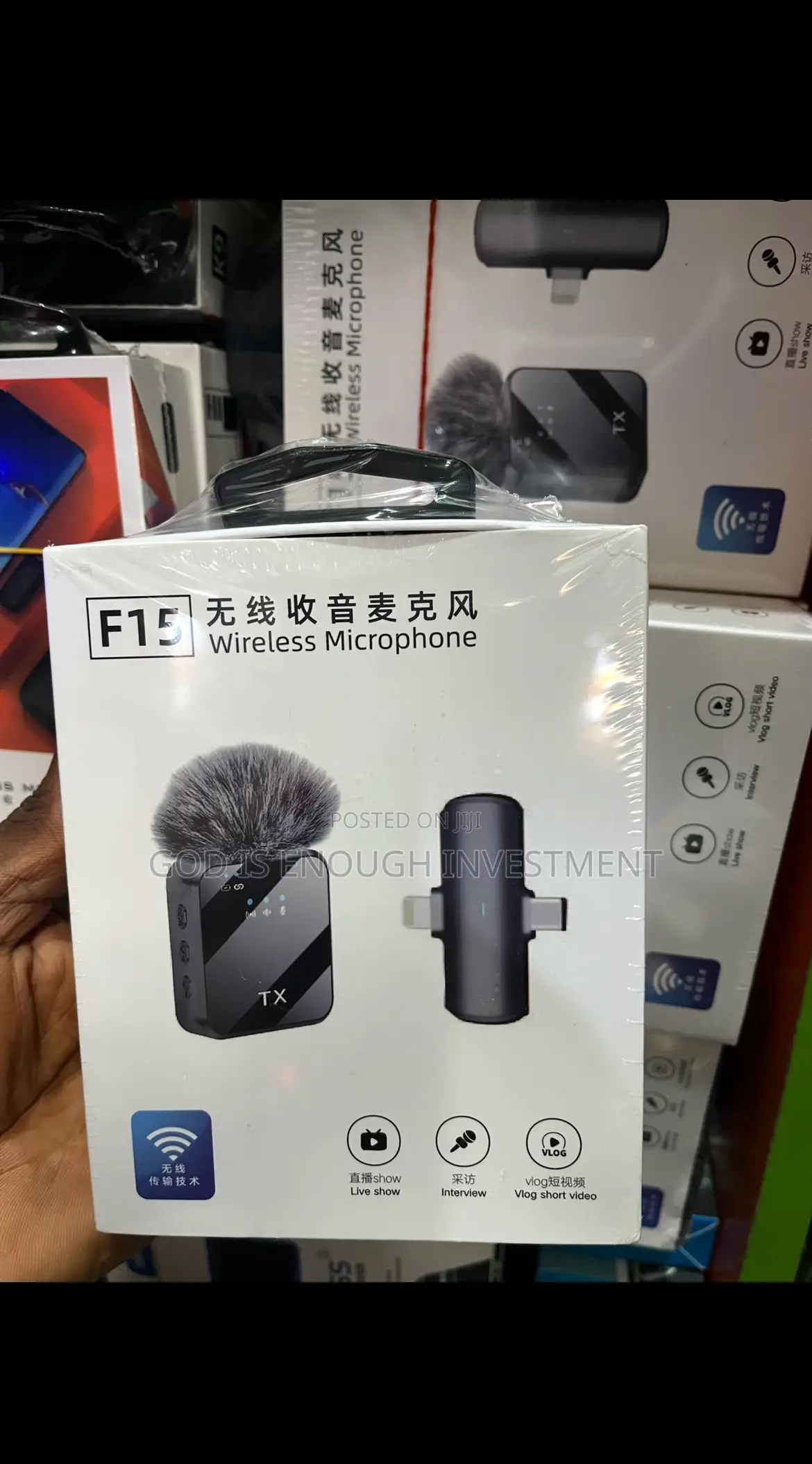 F15 Content Wireless Microphone With Noise Cancellation 2in1 Connector