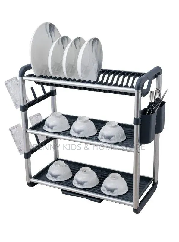 Aluminum Rust Free Quality 3layer Tier Dish Rack