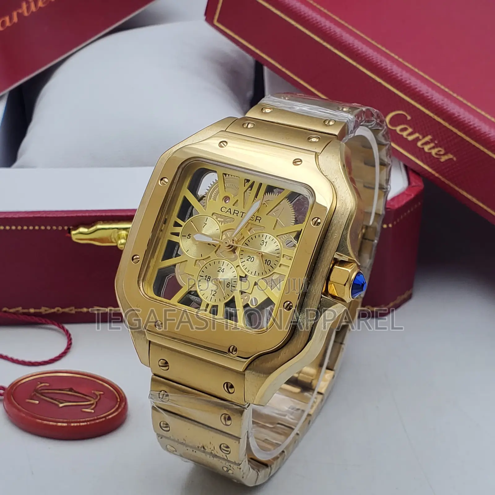 High Quality Cartier Santos Chronographs Skeleton Face Watch