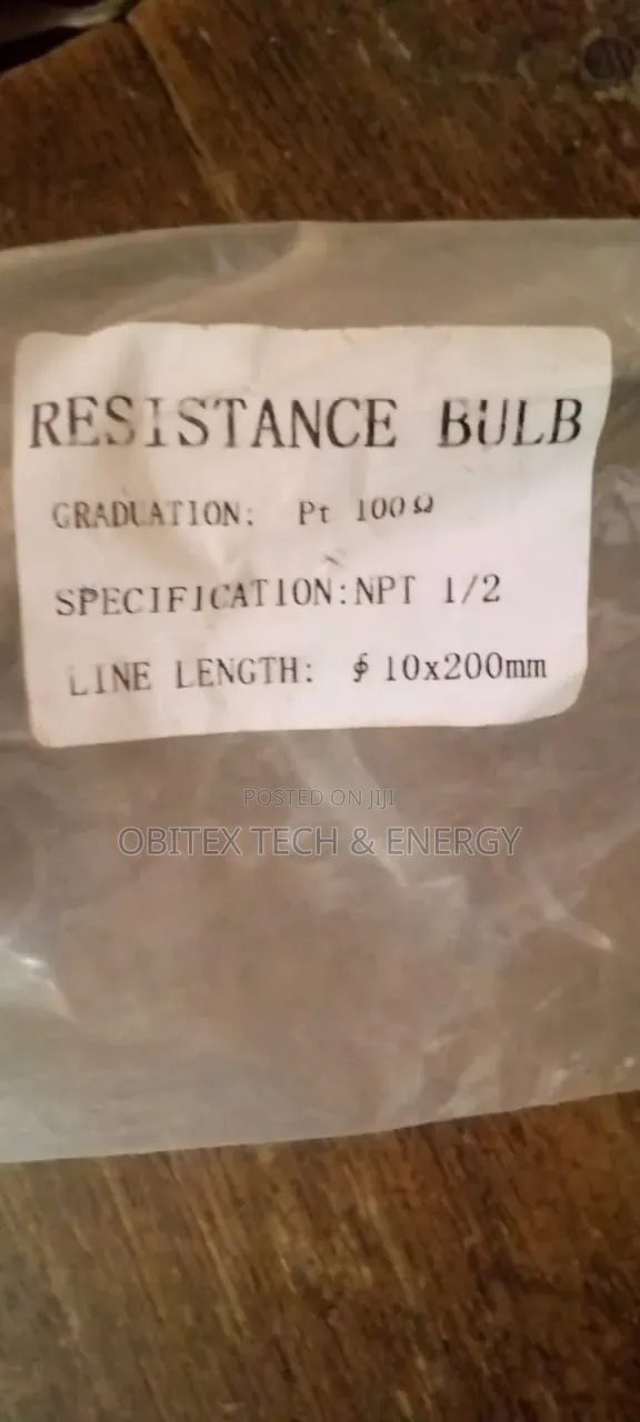 Pt100 Resistance Temperature Sensor RTD 1/2 NPT 300mm Temperature Bulb