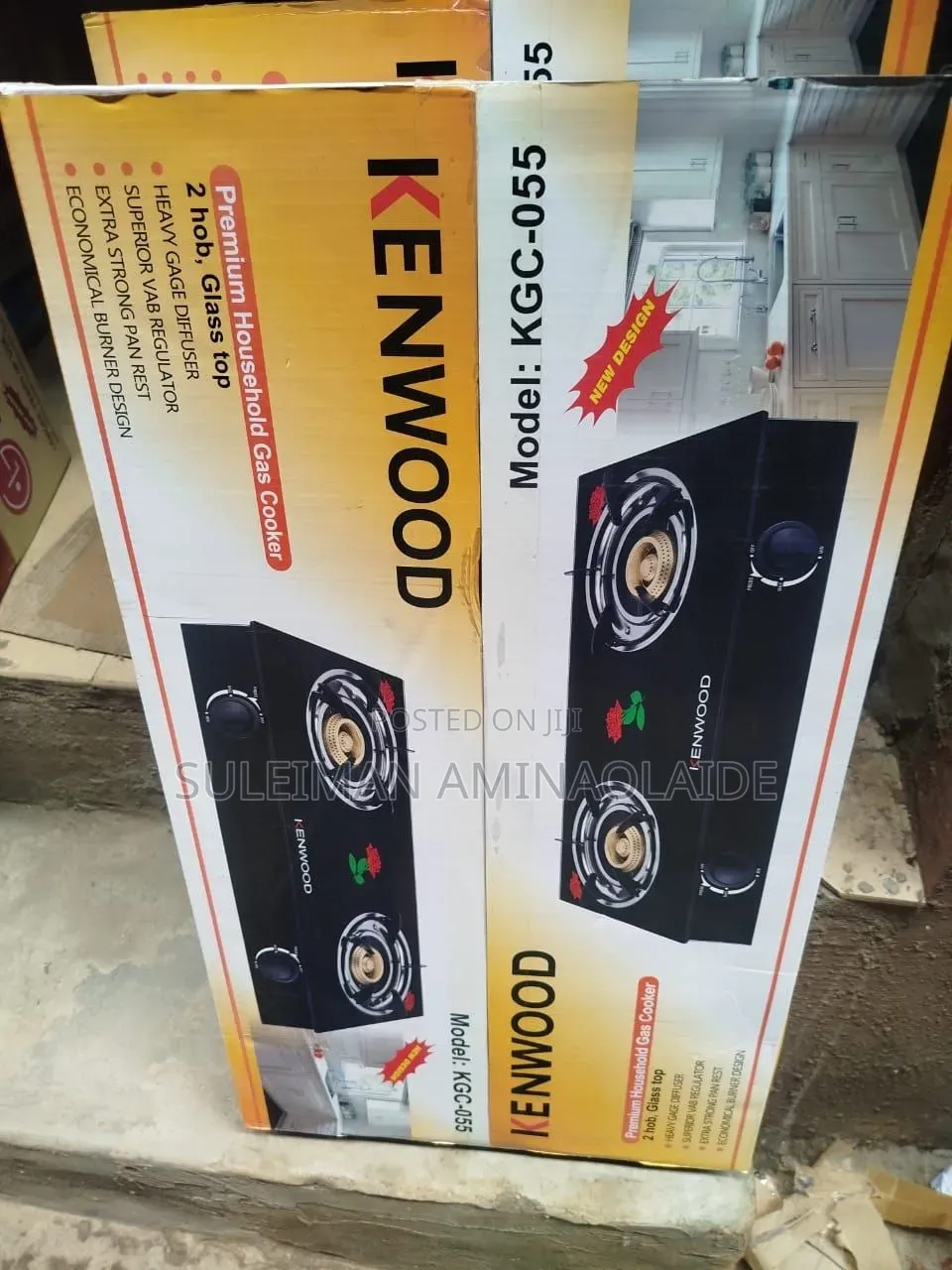 Kenwood Glass Gas Cooking Two Burner