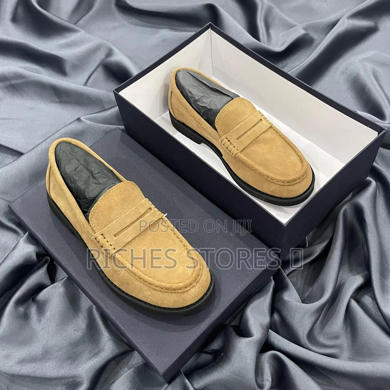 Dior Homme Suede Brown Penny Loafers