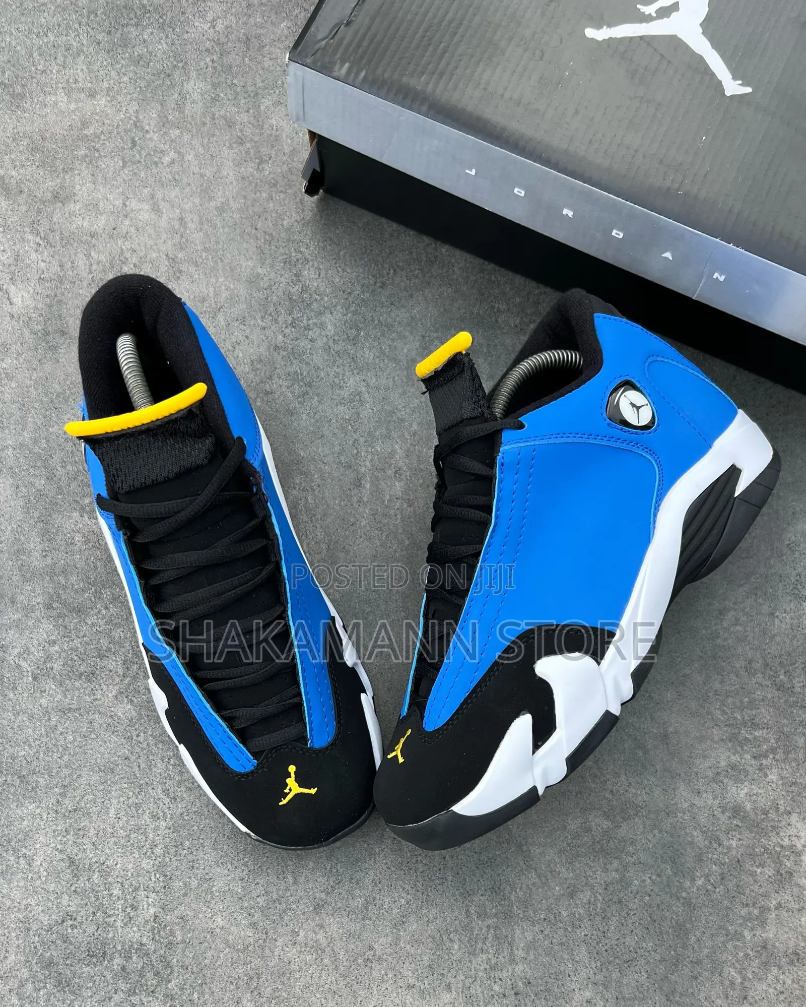 Original Air Jordan Blue and Black Highest Quality