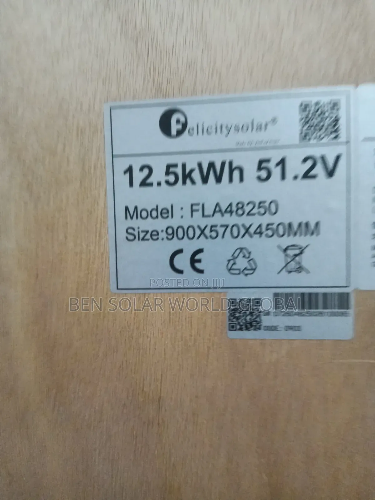 12.5kwh Felicity Lithium Battery 51.2v