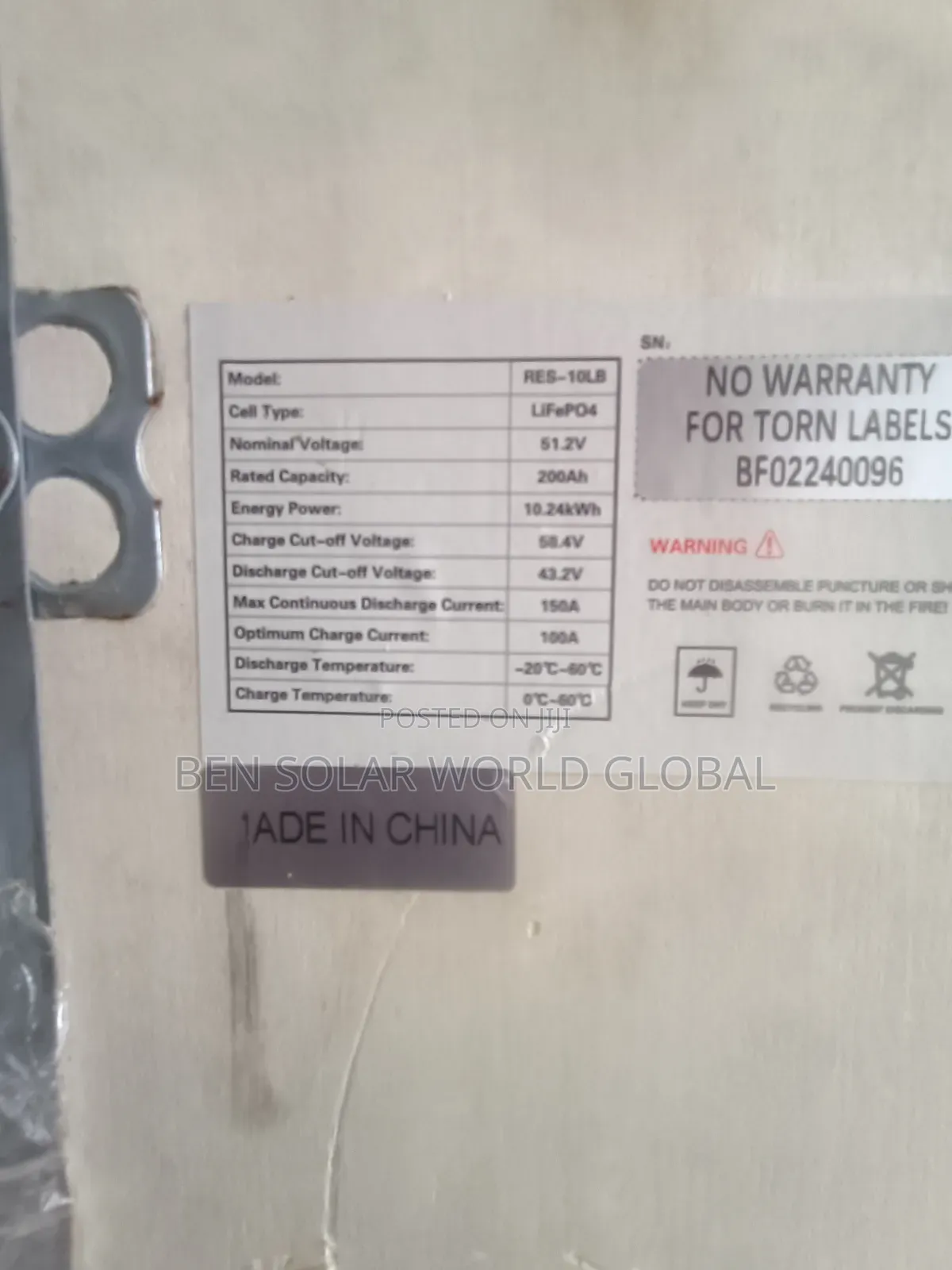 10.24kwh Hyper Solar Lithium Battery 51.2v