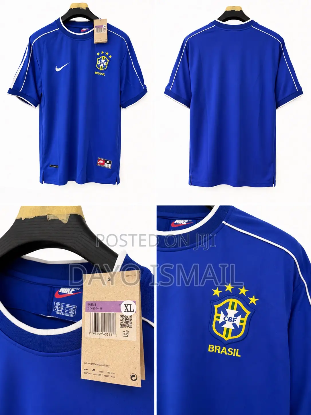 Brazil Retro Away Jersey Blue