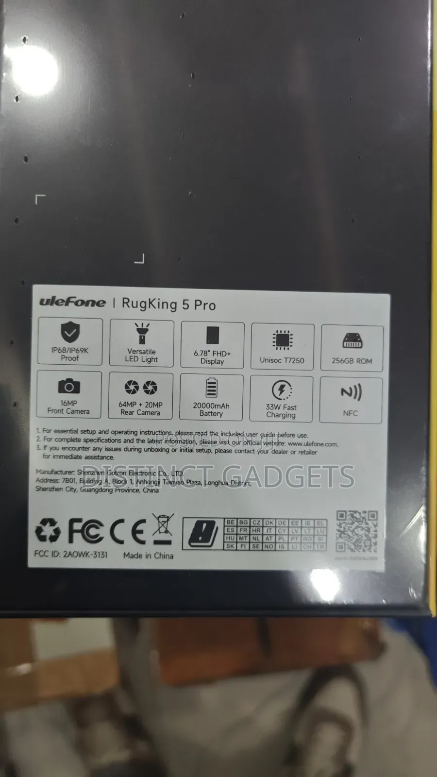 New Ulefone RugKing 5 pro 256 GB Black