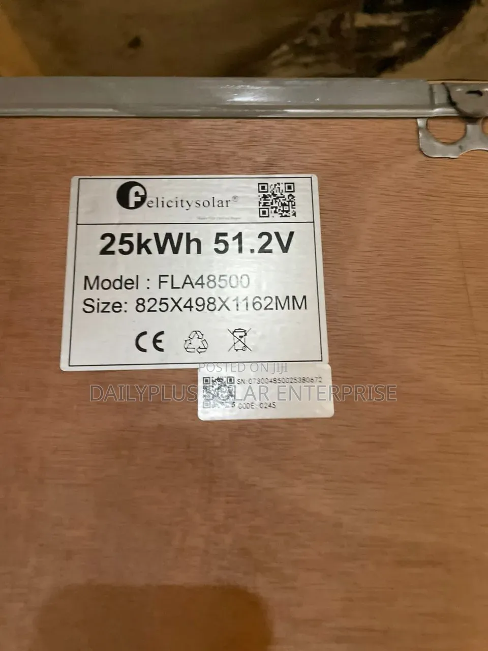 Felicity 25kwh 51.2v Standing Lithium Battery