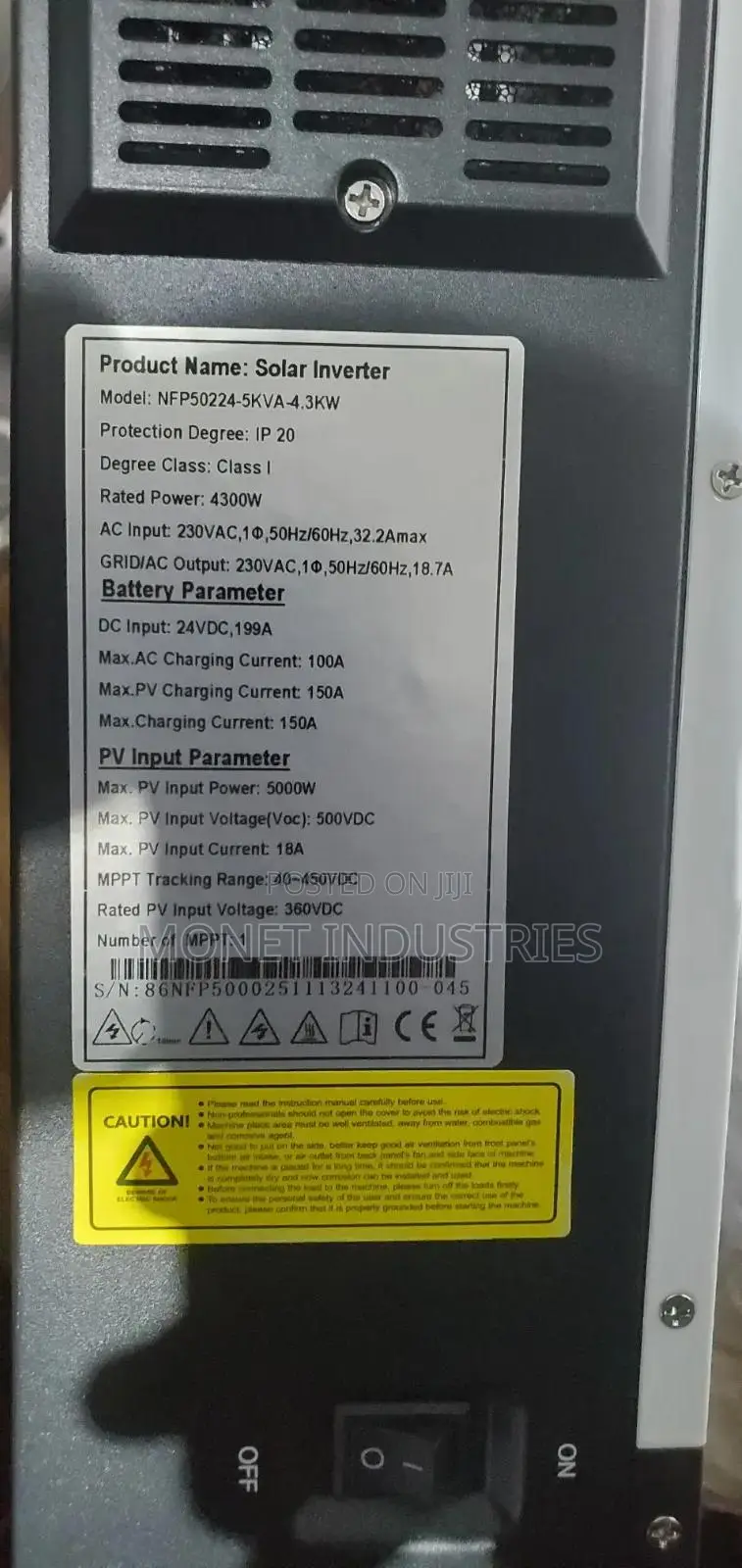 5kva 4.3kw 24v Kartel Hybrid Inverter