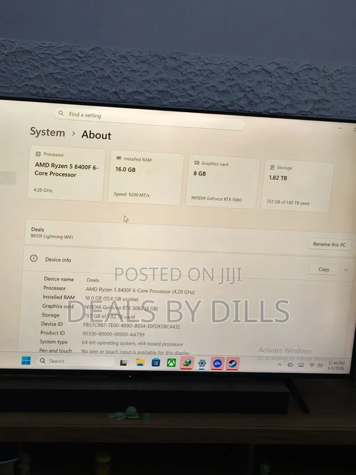 New Desktop Computer 16GB AMD Ryzen 5 SSD 2T