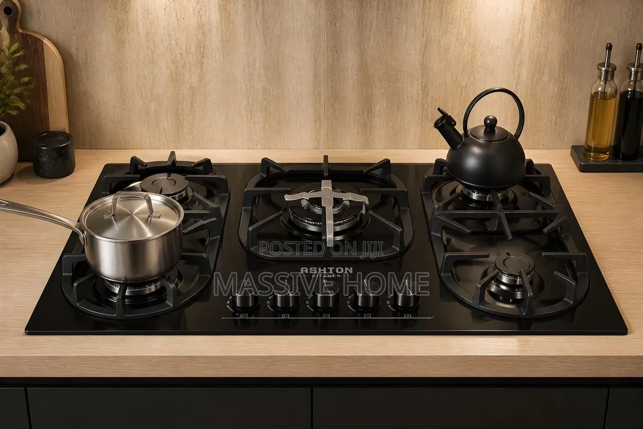 90cm Quality Black 5ways Burner Gas Cooker