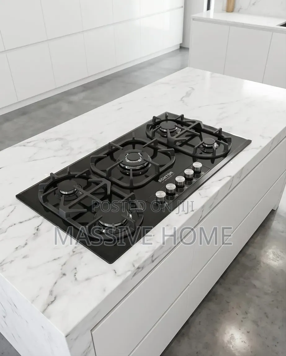 90cm Quality Black 5ways Burner Gas Cooker