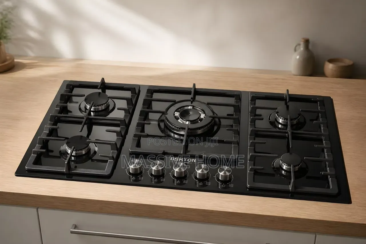 90cm Quality Black 5ways Burner Gas Cooker