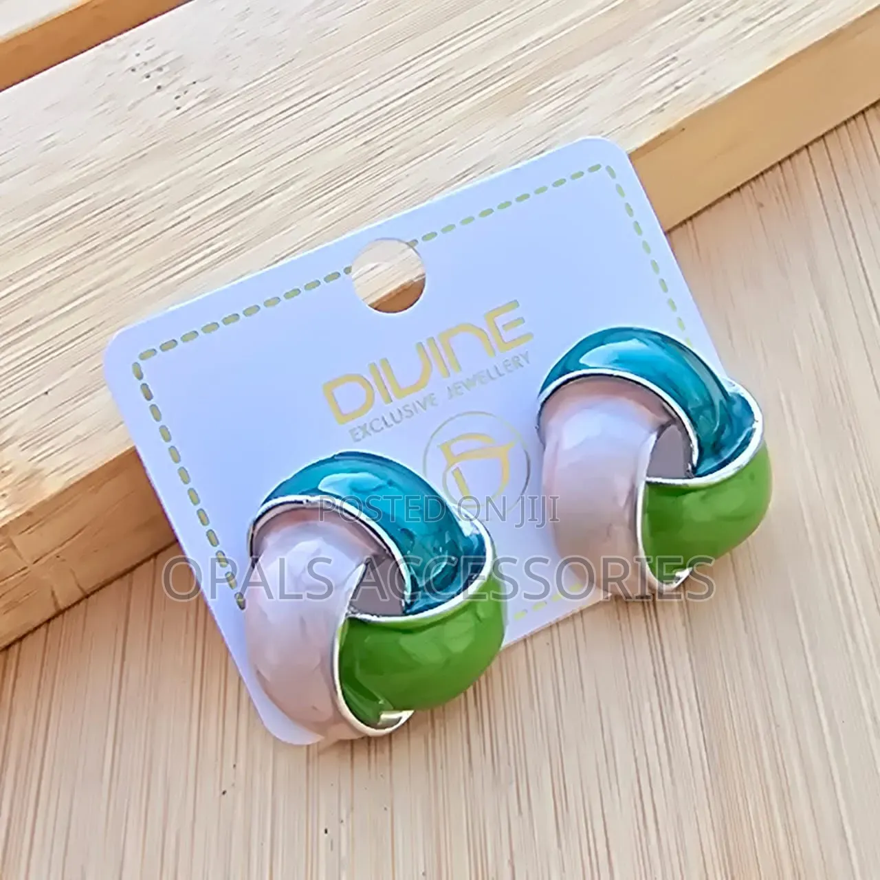 Retro Multi-Color Swirl Knot Enamel Tricolor Stud Earrings