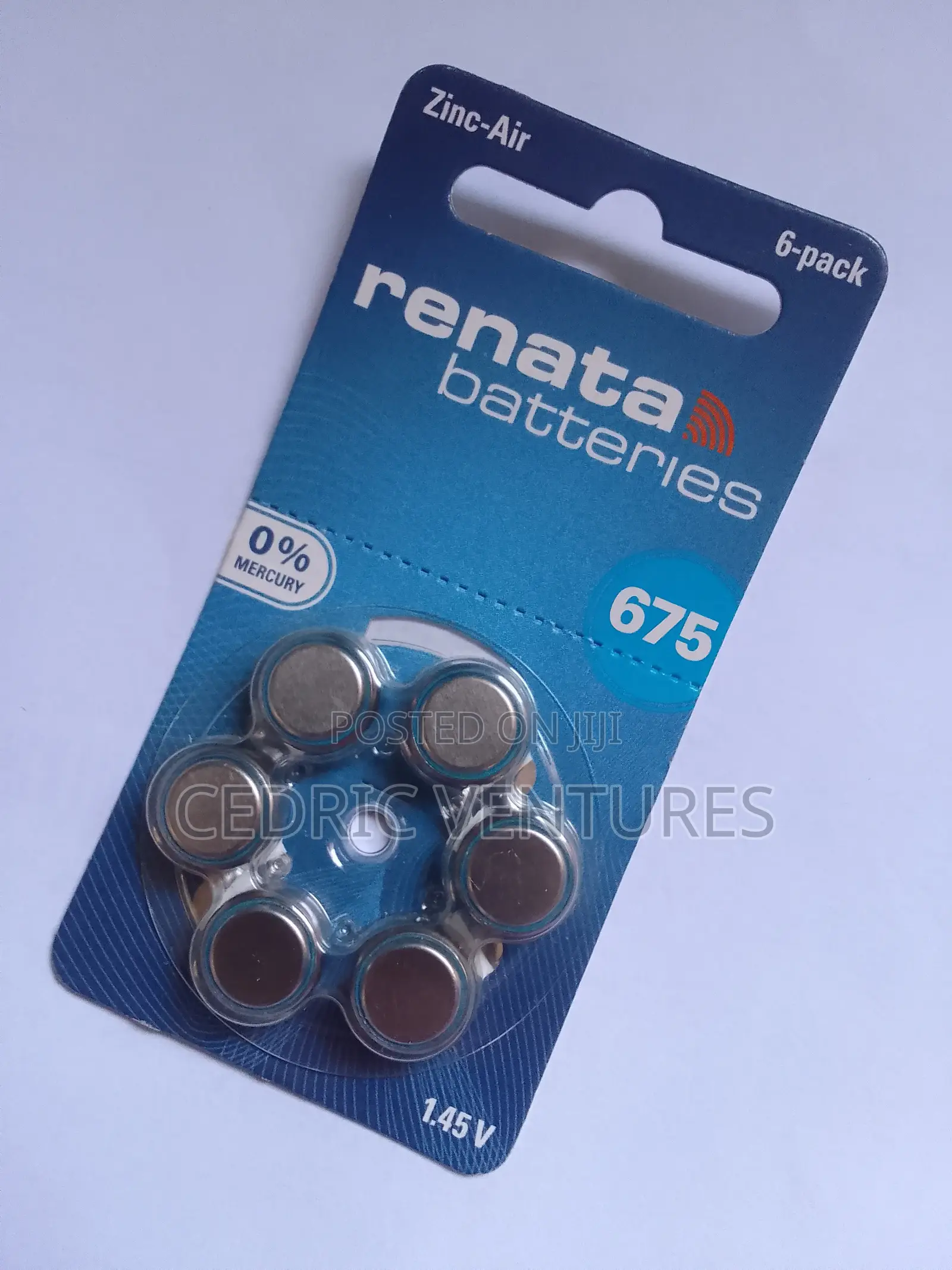 Renata Za 675 Zinc Air Hearing Aid Batteries 1.45v