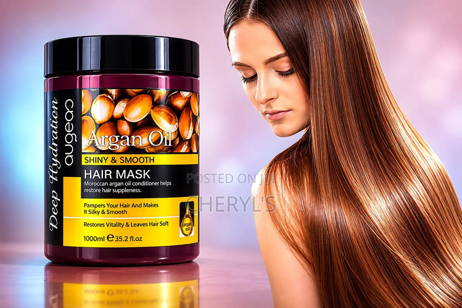 Argan Oil, Shiny Smooth Hair Mask for All Hair Types
