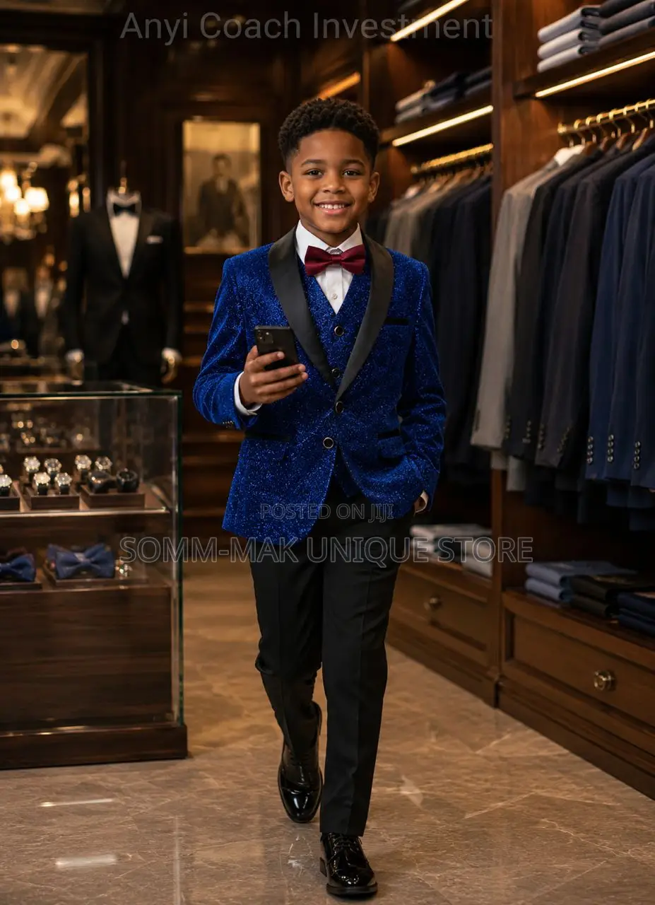 Turkey Boys' 3pcs Embroidery Tuxedo Formal Suit