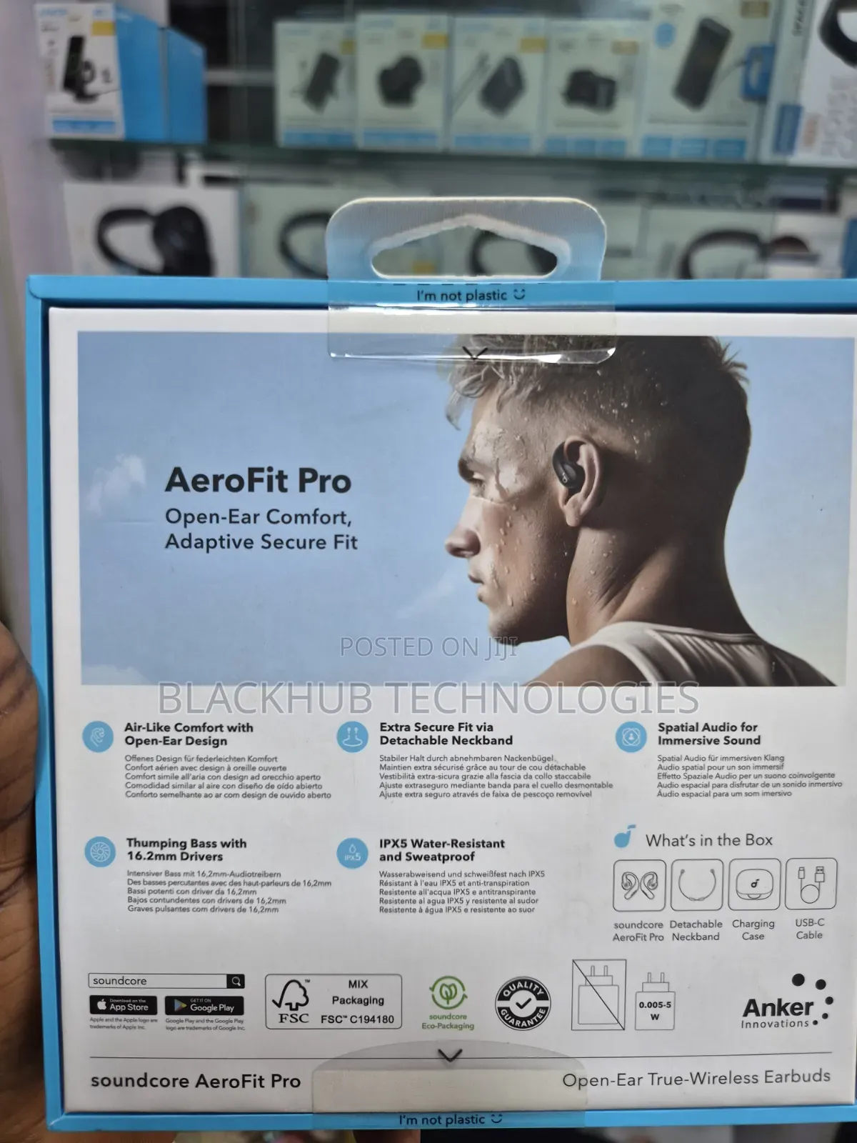 Anker Aerofit Pro, Open-Ear Comfort, Sweat Guard, 14h Playtime