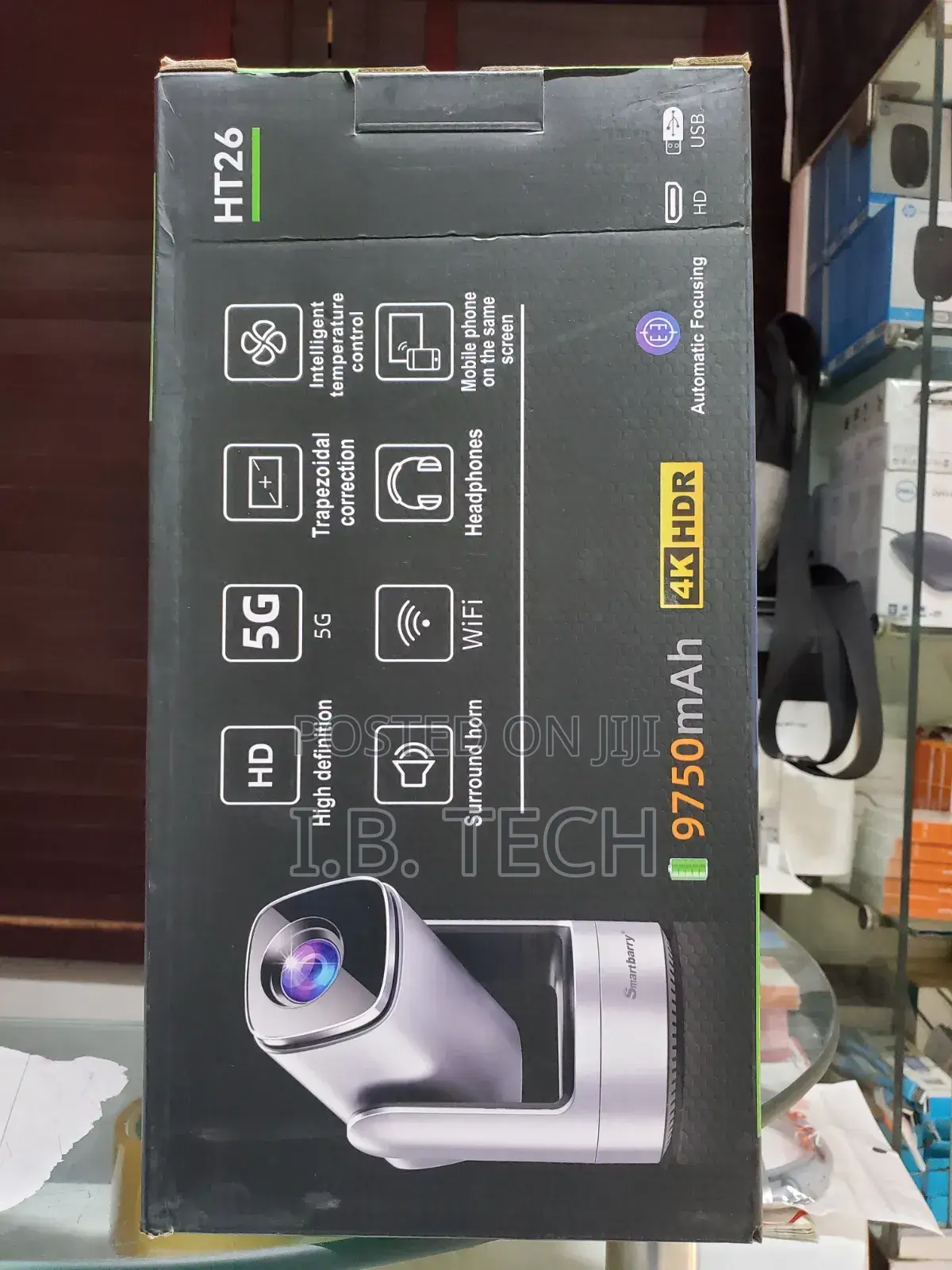 Smartberry Ht26 Rechargeable 9750mah HDR 5g Wifi Projector