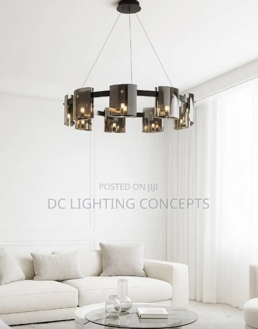 Nordic Round Glass Modern Custom Led Luxury Stainless Steel Chandelier