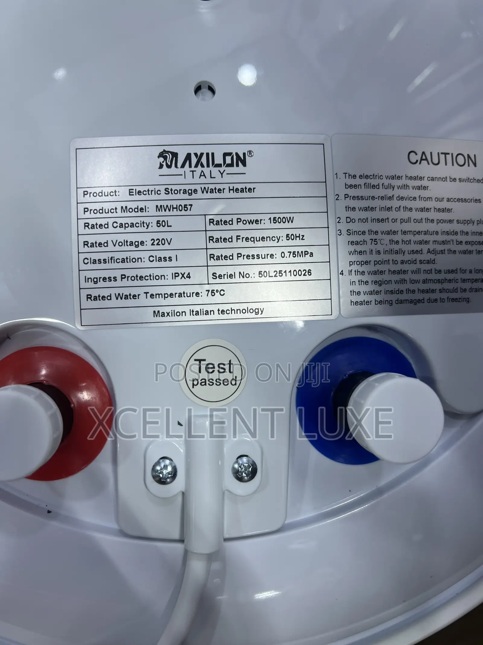 Maxilon 50liters Water Heater. Built With Thermostat and Energy Saving