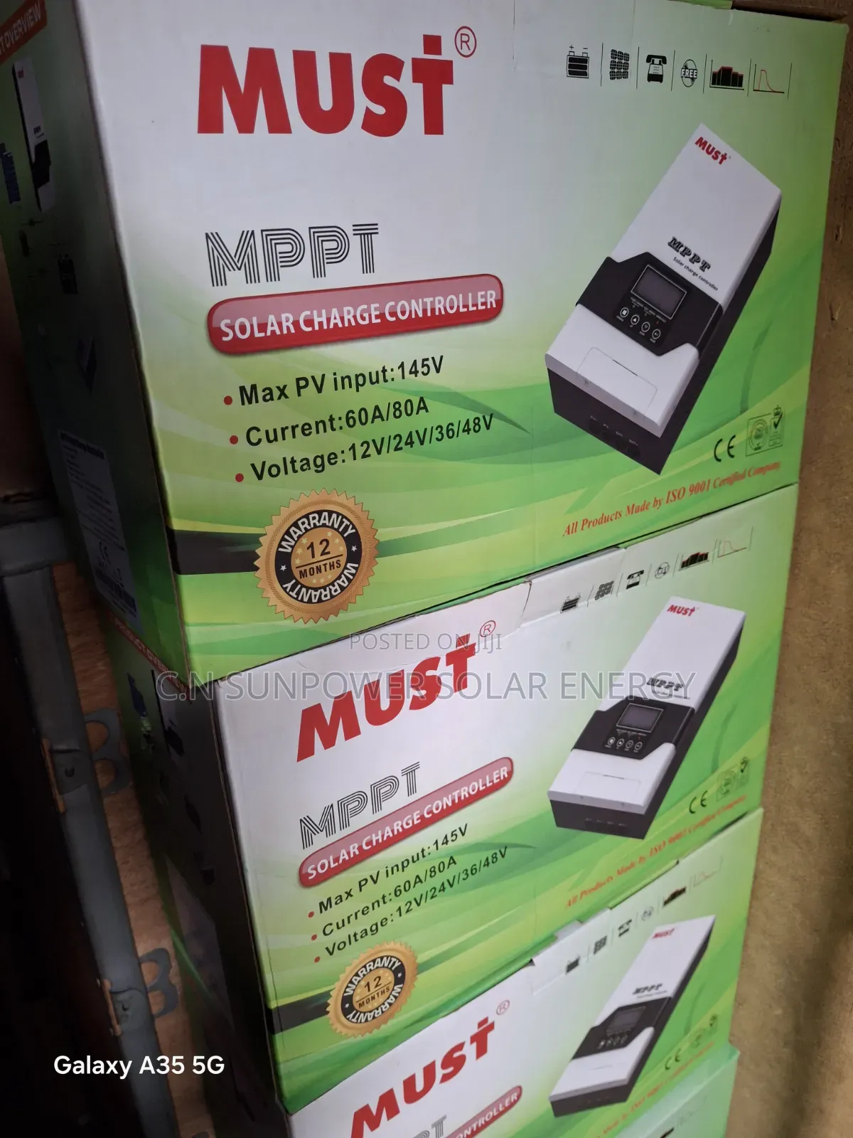 80a/12v/24v/36v/48v Must Charge Controller