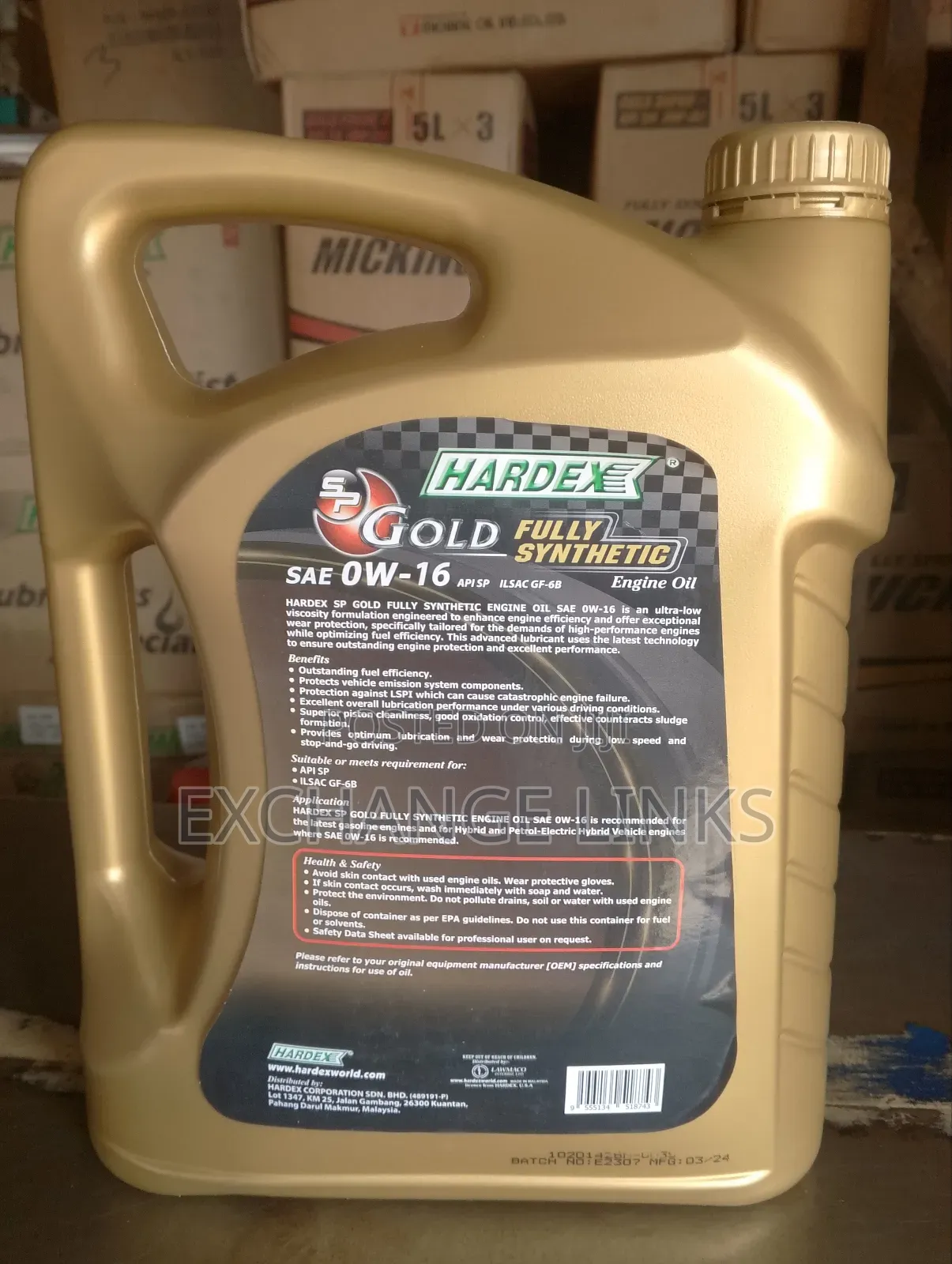 Hardex 0w-16 5l Engine Oil