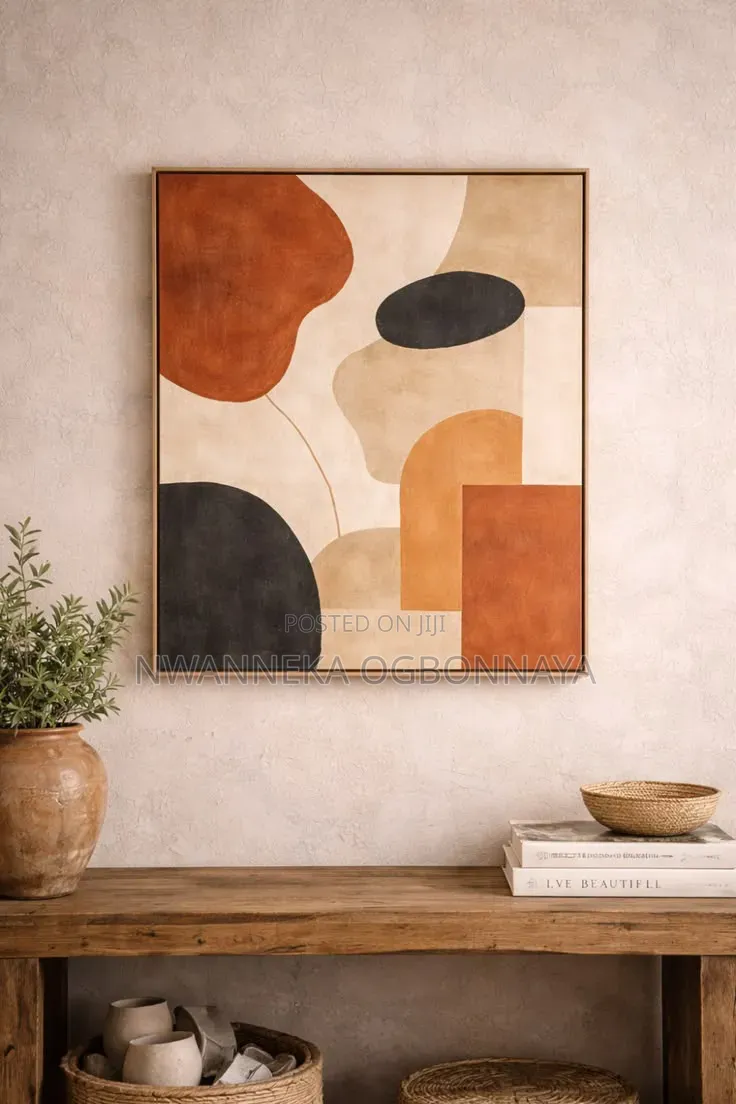 Century Modern Abstract Geometric Canvas Wall Artwork