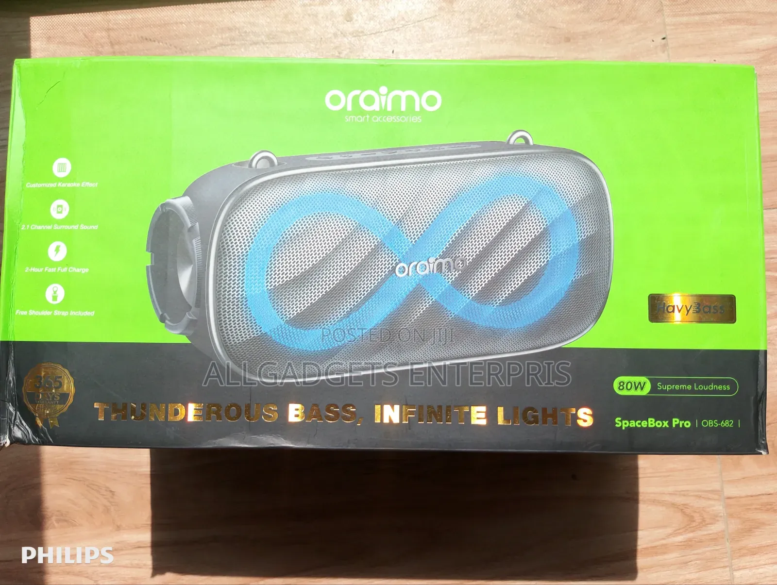 Oraimo Spacebox Pro Portable Wireless Speaker 80w Loudness