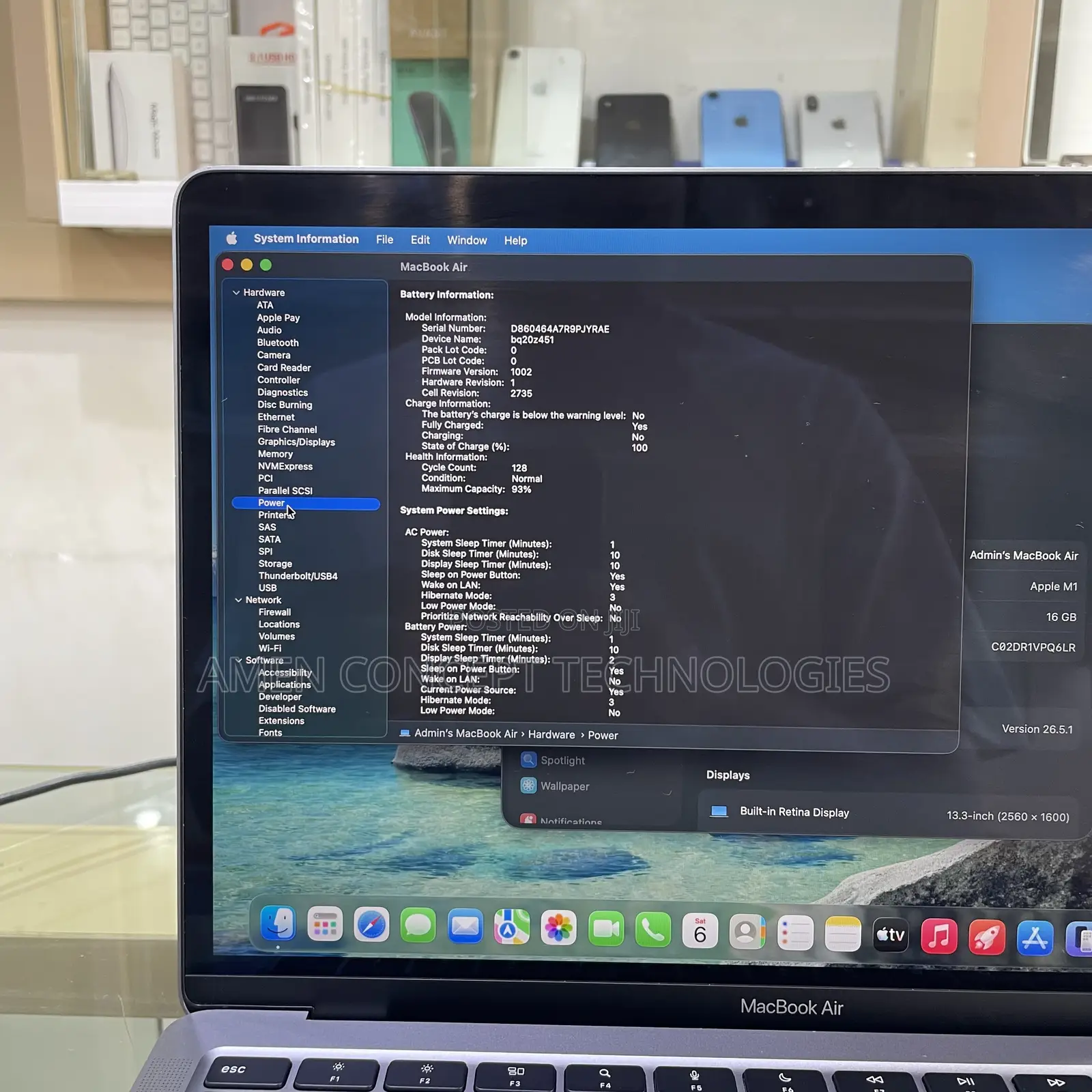 Laptop Apple MacBook Air 2020 M1 16GB Apple M1 SSD 256GB