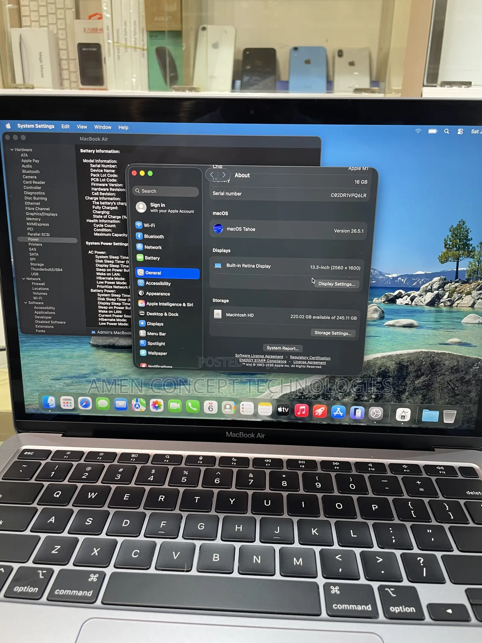 Laptop Apple MacBook Air 2020 M1 16GB Apple M1 SSD 256GB