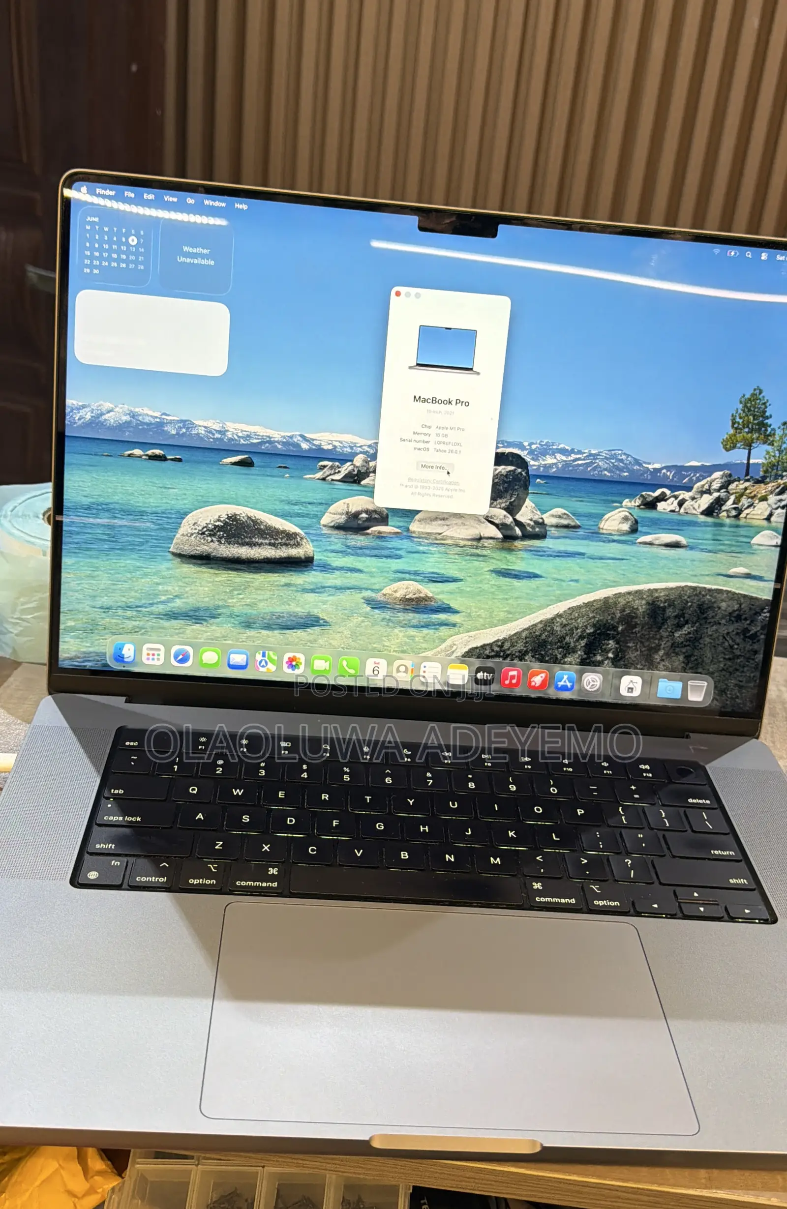 Laptop Apple MacBook Pro 2021 M1 16GB Apple M1 Pro SSD 512GB