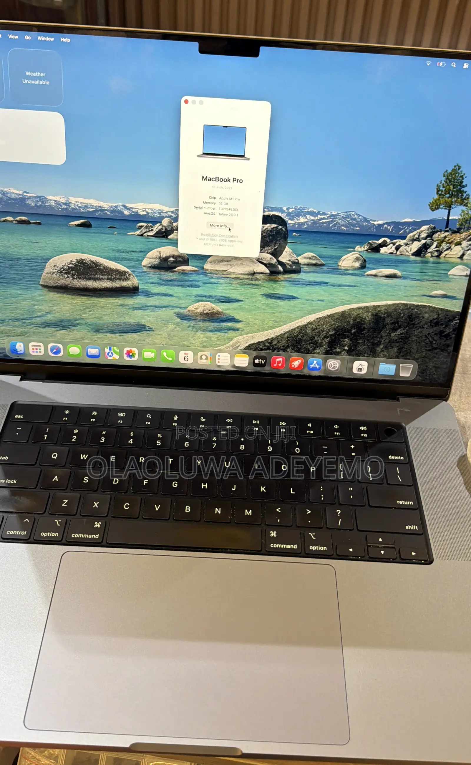 Laptop Apple MacBook Pro 2021 M1 16GB Apple M1 Pro SSD 512GB