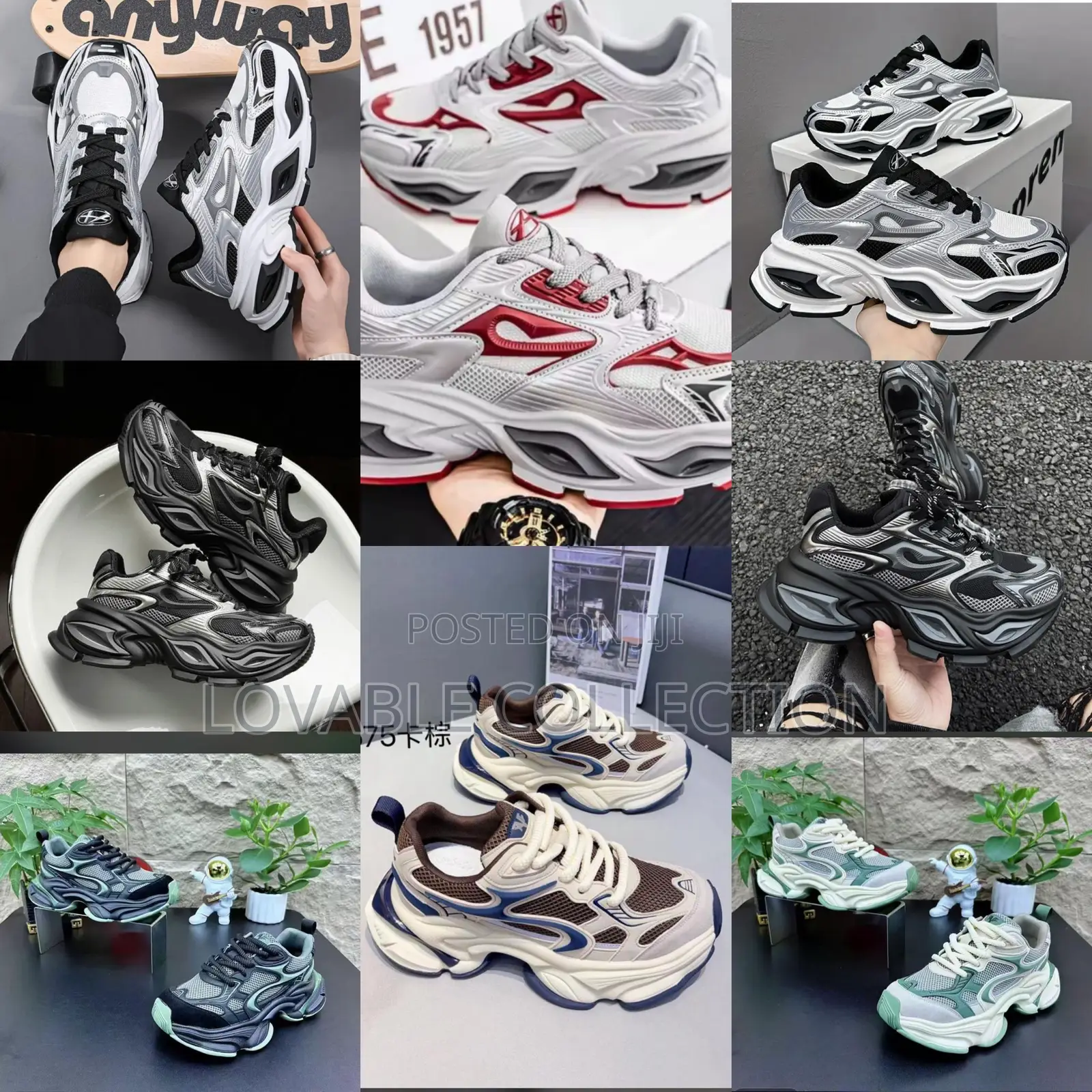Balenciaga-Inspired Chunky Running Sneakers