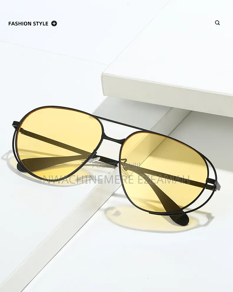 Modern Unisex Luxury Sunglass Black/Yellow, Gold/Brown, Uv Protection