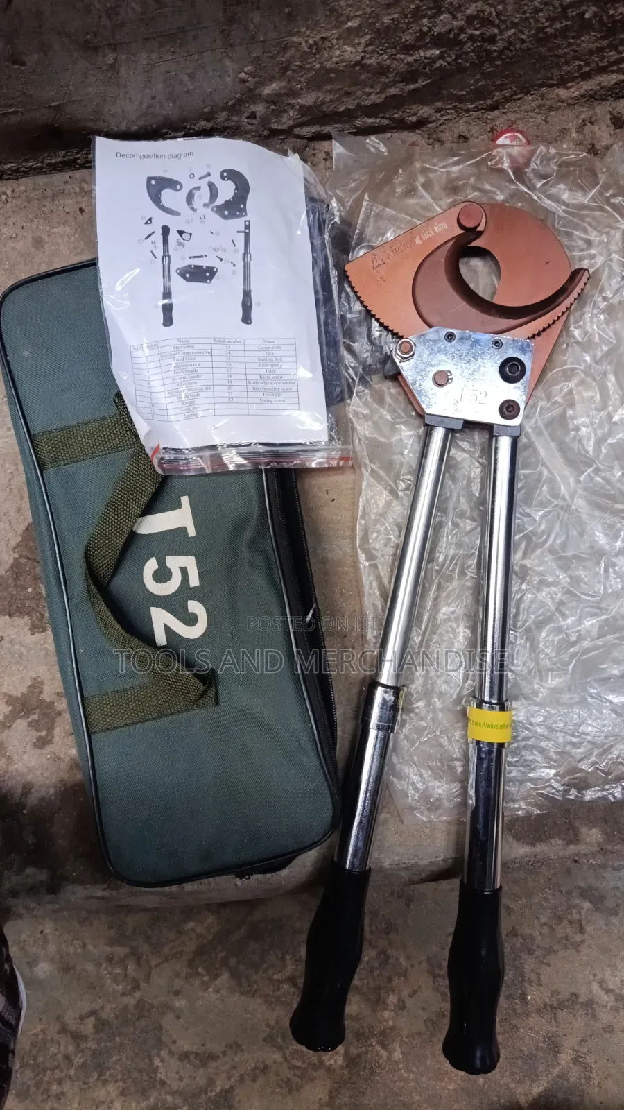 Hand Ratchet Cable Cutter (520mm)