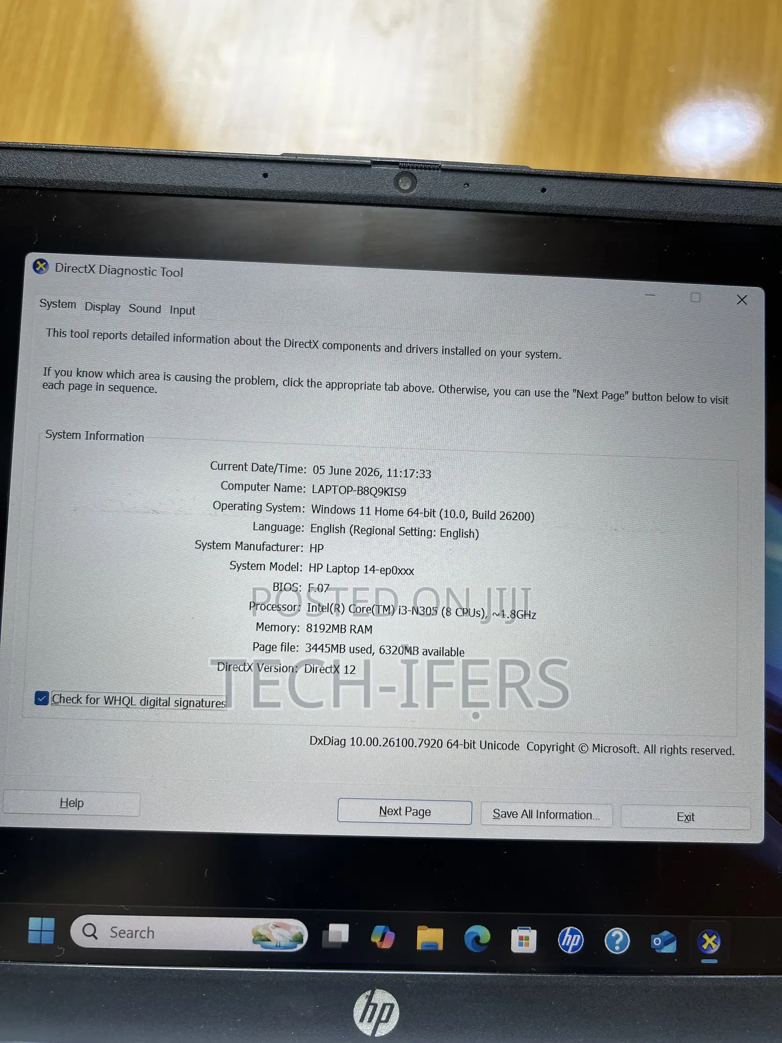 Laptop HP 14-ep0063 8GB Intel Core 3 SSD 256GB