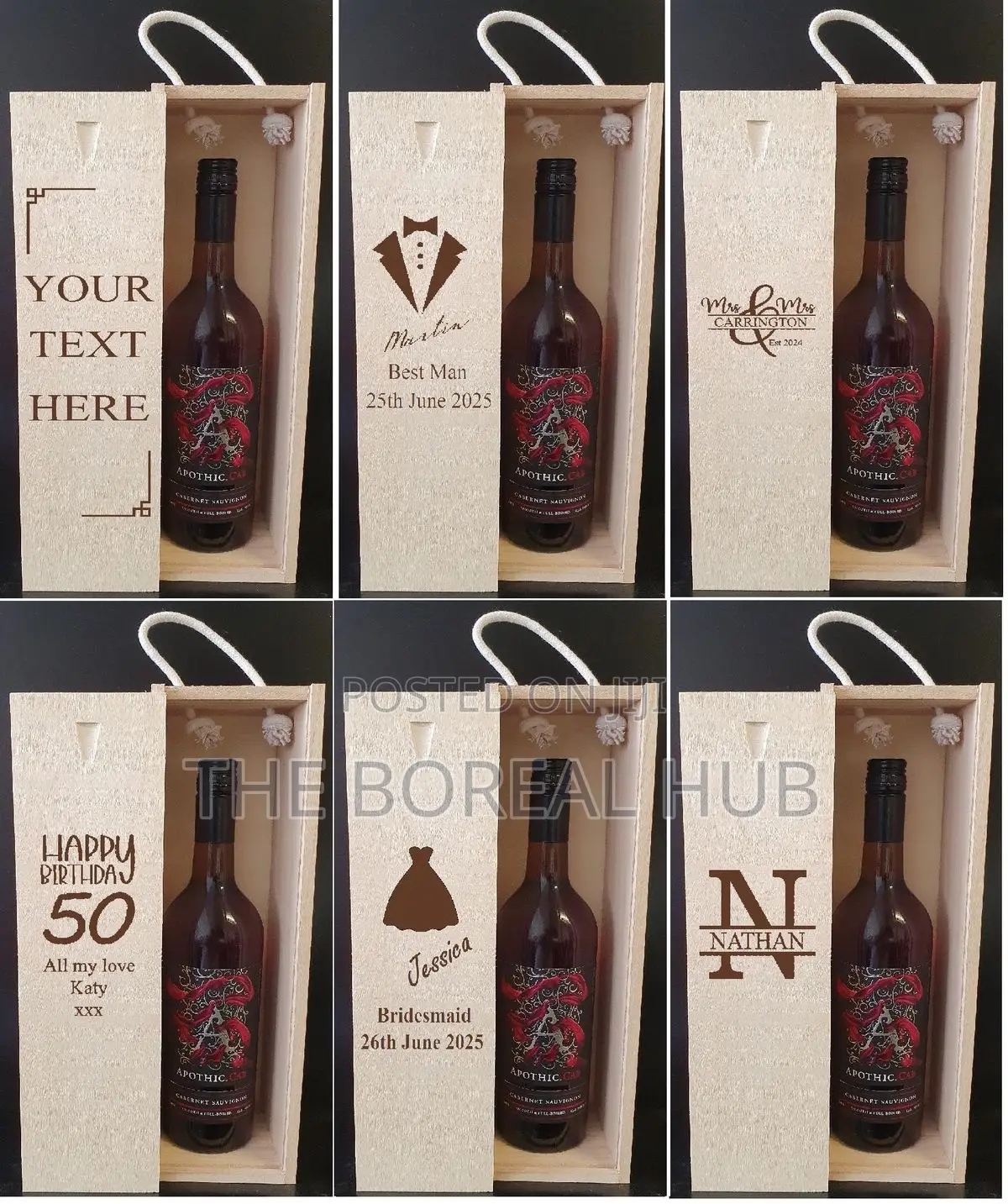 Customized Wine and Wood Envisaged Case Corporate Gift Souvenir