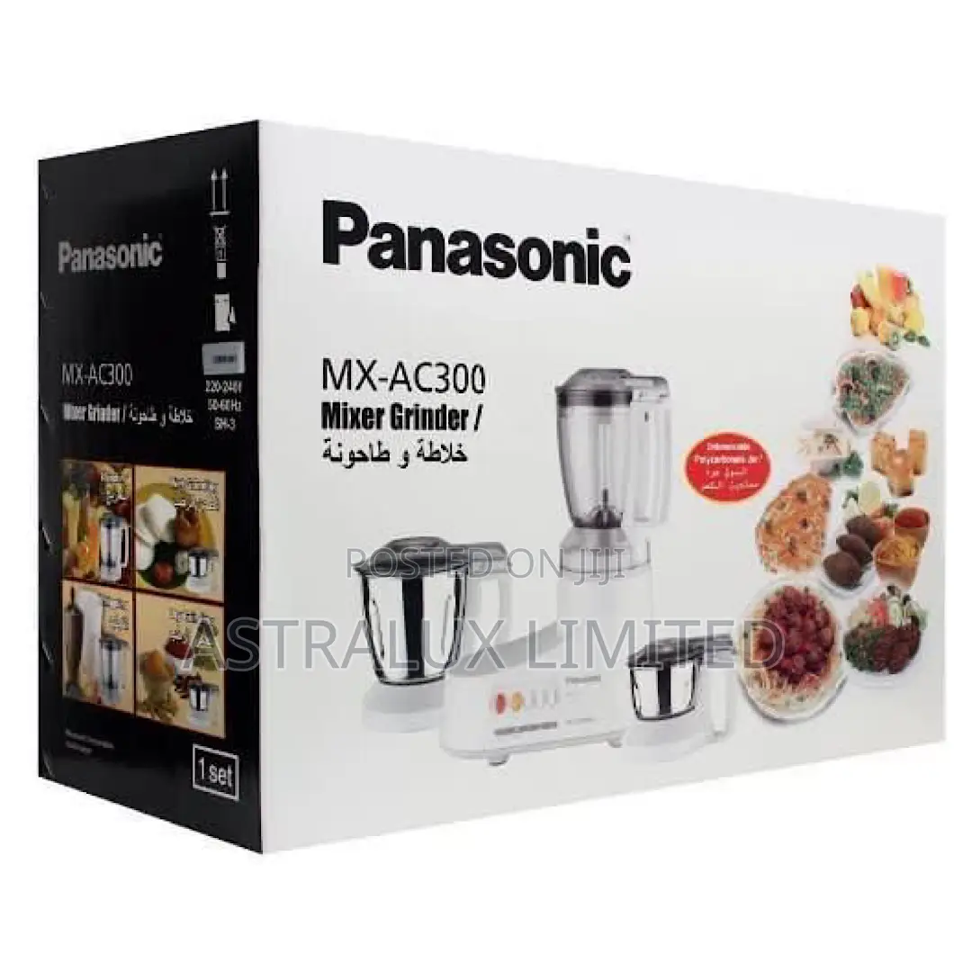 Panasonic Mx-Ac300 Mixer Grinder, 1000w, 2 Stainless Steel